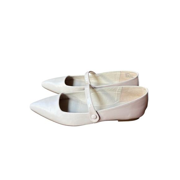 Worn Once - Sanctuary Ciara Point Toe Leather Ballet Flats - Pink Beige - 9 - Picture 2 of 10